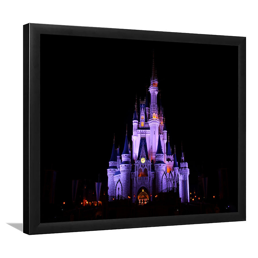 Disney World Cinderella Castle At Night Framed Art Prints Wall Decor - Painting Prints,Wall Art, Framed Picture,For Sale