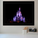 Disney World Cinderella Castle At Night Framed Art Prints Wall Decor - Painting Prints,Wall Art, Framed Picture,For Sale