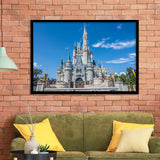 Disney World Cinderella Castle With Blue Sky Framed Art Prints Wall Decor - Painting Prints,Wall Art, Framed Picture,For Sale