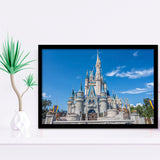 Disney World Cinderella Castle With Blue Sky Framed Art Prints Wall Decor - Painting Prints,Wall Art, Framed Picture,For Sale