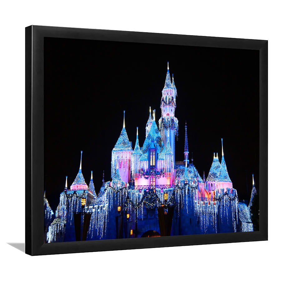 Disney World Cinderella Castle With Leds Framed Art Prints Wall Decor - Painting Prints,Wall Art, Framed Picture,For Sale
