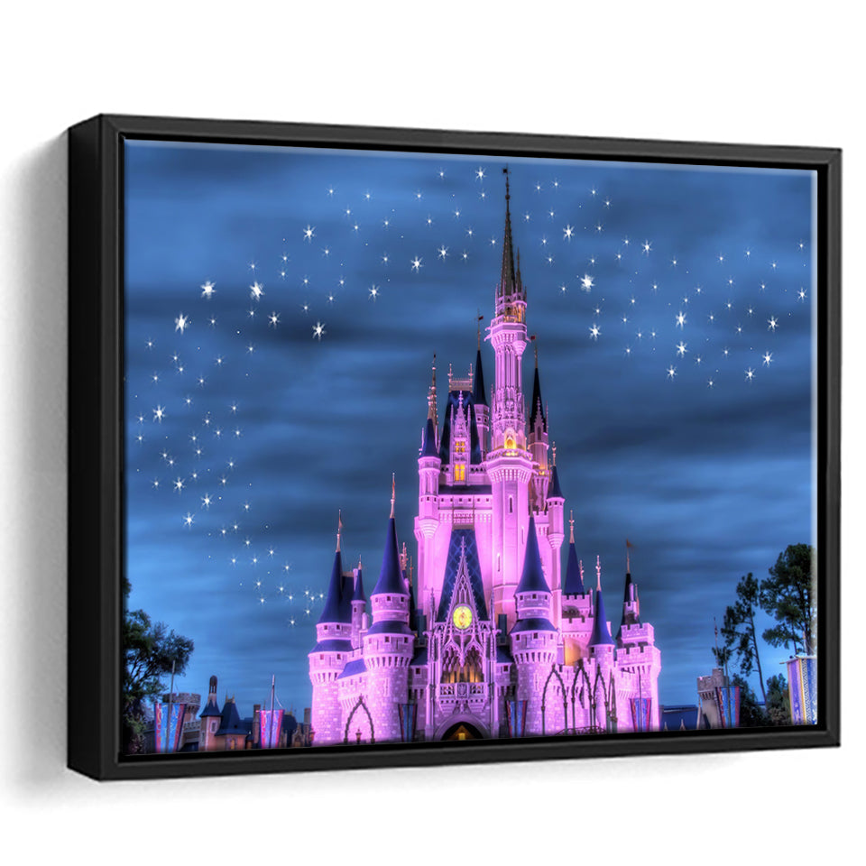 Enchanted Castle Framed Canvas Prints Wall Art - Painting Canvas,Floating Frame, Painting Prints,For Sale