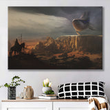 Fantasy Art Desert Whale Native Americans Surreal Canvas Prints Wall Art - Painting Canvas, Painting Prints, Home Wall Decor, For Sale