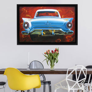 Fathers Day Painting Cars Canvas Wall Art - Canvas Print, Framed Canvas, Painting Canvas