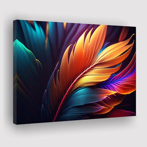 Feathers Colorful Wall Art Landscape Canvas Prints Wall Art Home Decor - Painting Canvas, Ready to hang