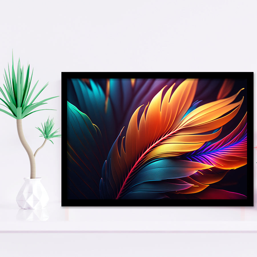 Feathers Colorful Wall Art Framed Art Prints Wall Decor - Painting Art,Framed Picture,For Sale, Ready to hang