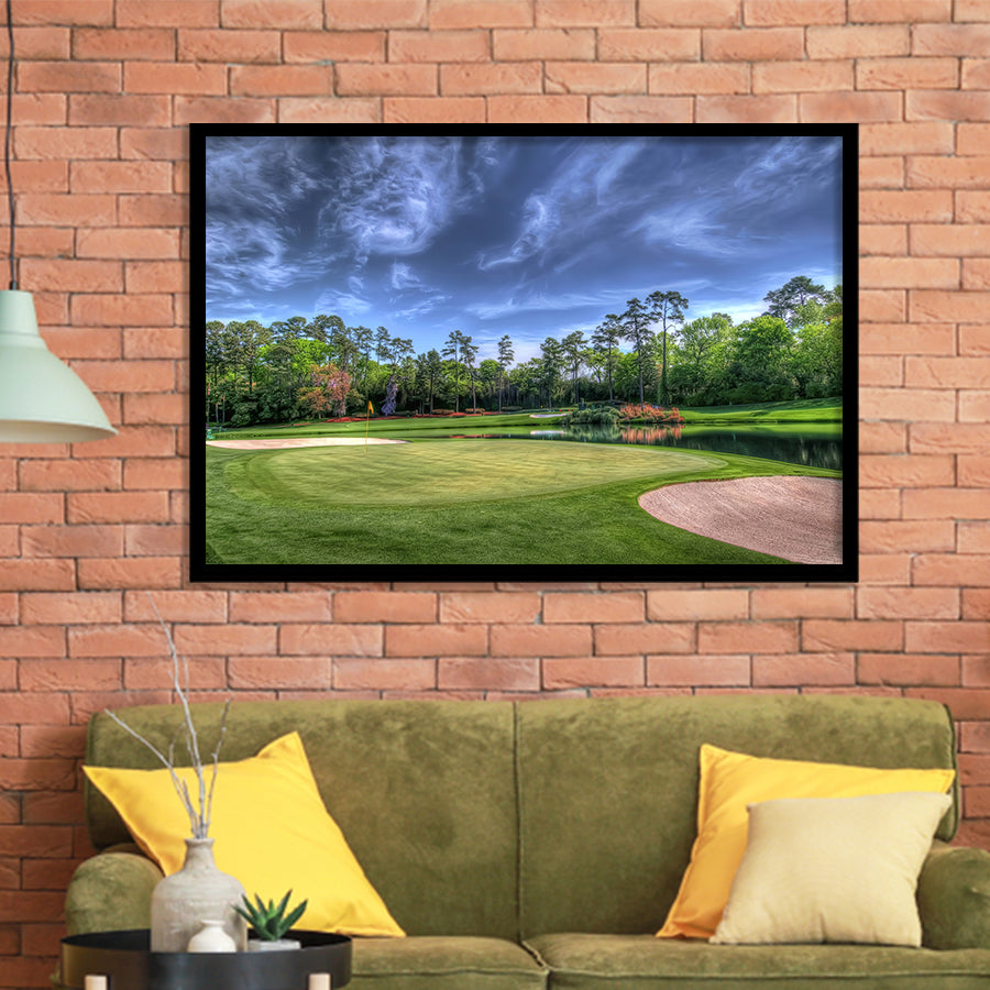 Field Golf Course Trees Landscape Framed Art Prints Wall Art Decor - Painting Prints, Framed Picture