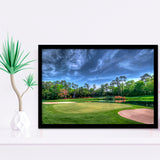 Field Golf Course Trees Landscape Framed Art Prints Wall Art Decor - Painting Prints, Framed Picture