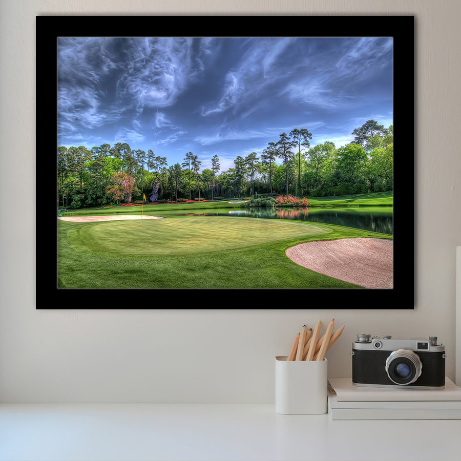 Field Golf Course Trees Landscape Framed Art Prints Wall Art Decor - Painting Prints, Framed Picture