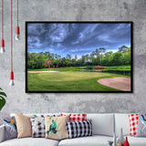 Field Golf Course Trees Landscape Framed Art Prints Wall Art Decor - Painting Prints, Framed Picture