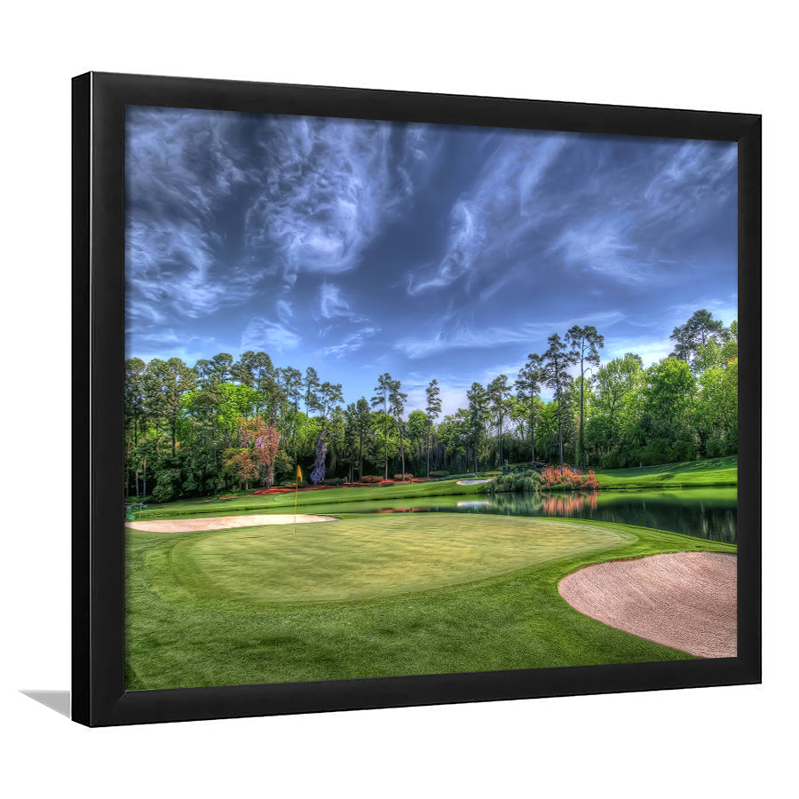 Field Golf Course Trees Landscape Framed Art Prints Wall Art Decor - Painting Prints, Framed Picture