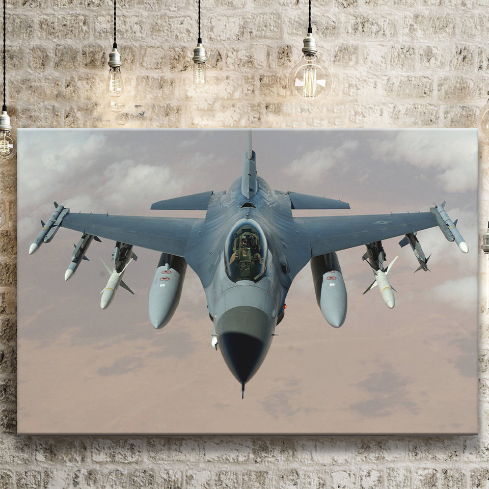 Fighter Jet Fighter Aircraft F 16 Falcon Aircraft Canvas Prints Wall Art Decor - Painting Canvas, Art Prints, Ready to Hang