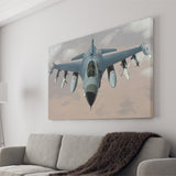 Fighter Jet Fighter Aircraft F 16 Falcon Aircraft Canvas Prints Wall Art Decor - Painting Canvas, Art Prints, Ready to Hang