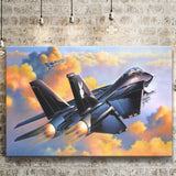 Fighter Jet Play Boy War Airplane Canvas Prints Wall Art Decor - Painting Canvas, Art Prints, Ready to Hang