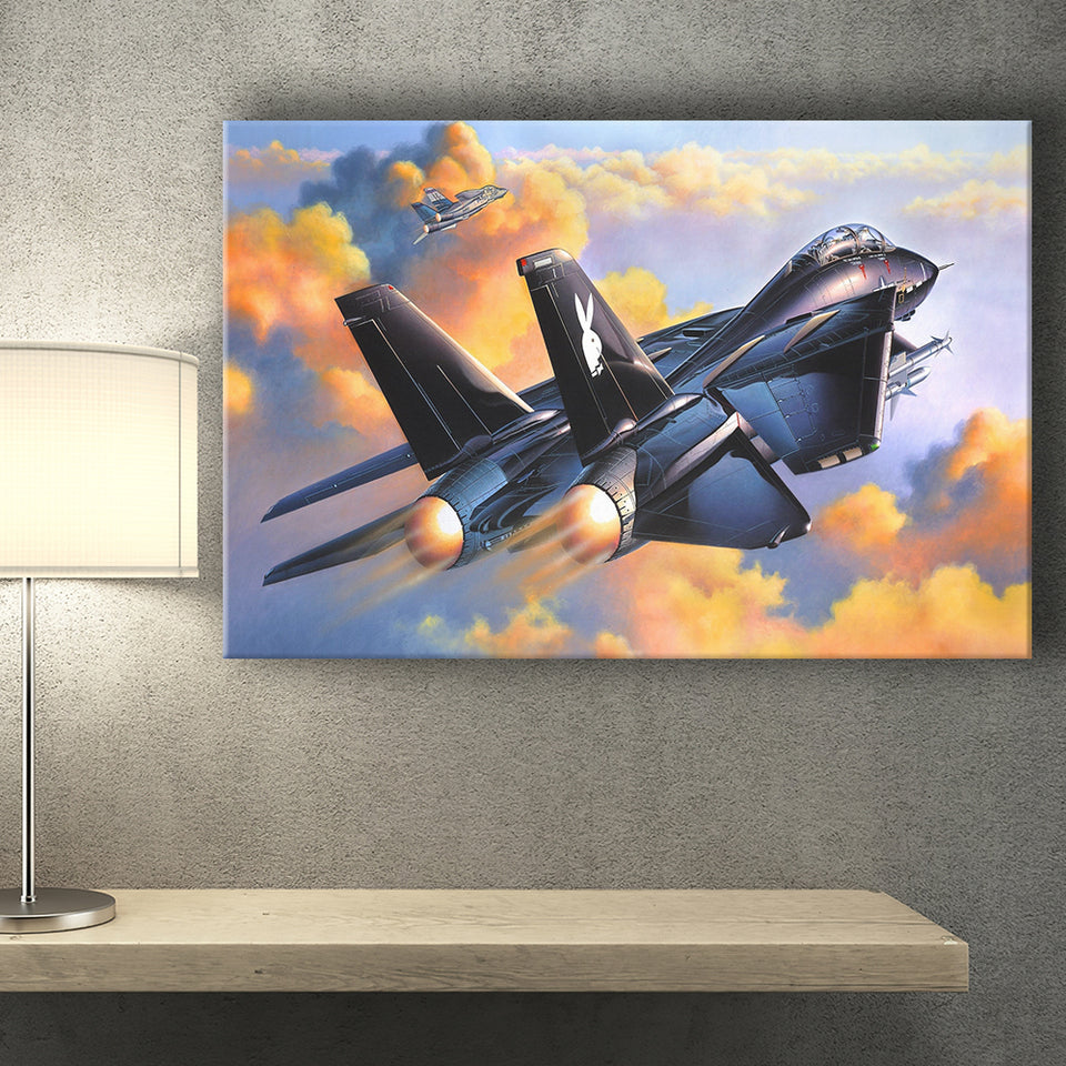 Fighter Jet Play Boy War Airplane Canvas Prints Wall Art Decor - Painting Canvas, Art Prints, Ready to Hang