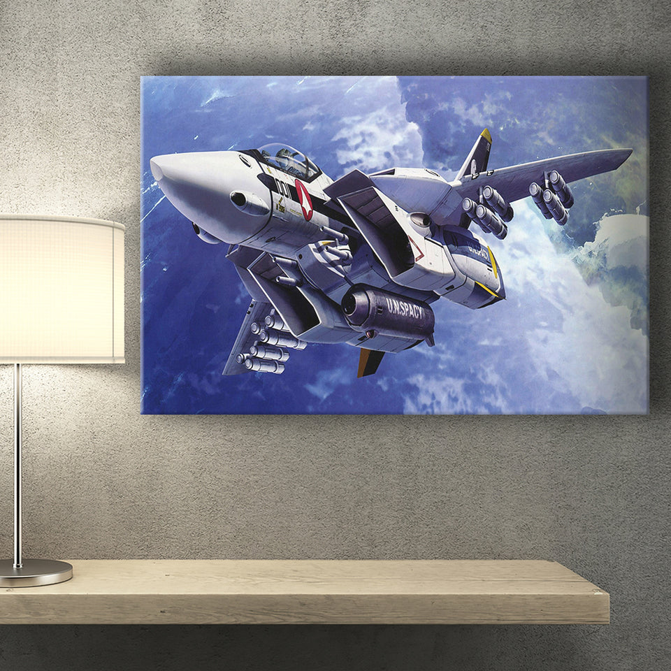 Fighter Aircraft Anime Military Aircraft Canvas Prints Wall Art Decor - Painting Canvas, Art Prints, Ready to Hang
