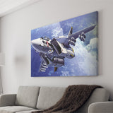 Fighter Aircraft Anime Military Aircraft Canvas Prints Wall Art Decor - Painting Canvas, Art Prints, Ready to Hang
