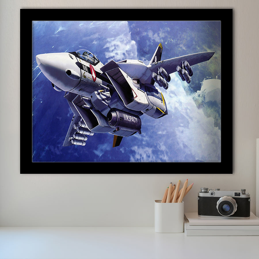 Fighter Aircraft Anime Military Aircraft Framed Art Prints Wall Decor - Painting Art, Framed Picture, Ready to Hang