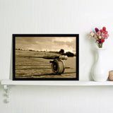 Fly Fishing Riverside And Scenic Framed Canvas Wall Art - Canvas Prints, Prints For Sale, Painting Canvas,Framed Prints
