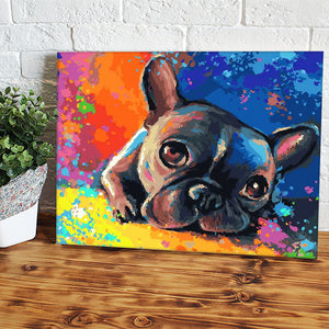 French Bulldog Canvas Wall Art - Canvas Prints, Prints for Sale, Canvas Painting, Home Decor