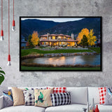 Genoa Lakes Ranch Golf Course Light Night, Golf Sport Print, Golf Lover, Framed Art Prints Home Decor