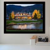 Genoa Lakes Ranch Golf Course Light Night, Golf Sport Print, Golf Lover, Framed Art Prints Home Decor