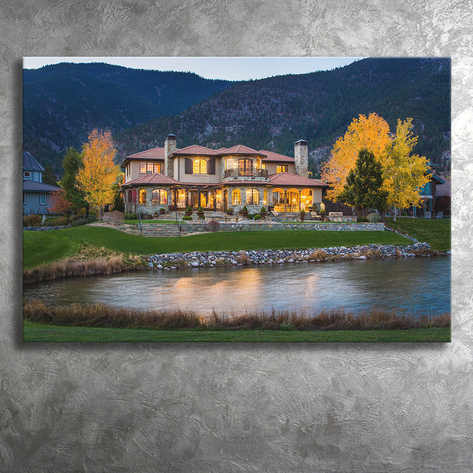 Genoa Lakes Ranch Golf Course Light Night, Golf Art Print, Golf Lover, Canvas Prints Wall Art Decor
