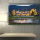 Genoa Lakes Ranch Golf Course Light Night, Golf Art Print, Golf Lover, Canvas Prints Wall Art Decor