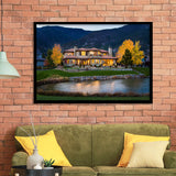 Genoa Lakes Ranch Golf Course Light Night, Golf Sport Print, Golf Lover, Framed Art Prints Home Decor