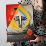 Geometric Face Abstract Art Painting Canvas Prints Wall Art Home Decor, Painting Canvas, Living Room Wall Decor