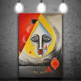Geometric Face Abstract Art Painting Canvas Prints Wall Art Home Decor, Painting Canvas, Living Room Wall Decor
