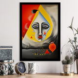 Geometric Face Abstract Art Painting Framed Art Prints Wall Decor, Painting Art, Framed Picture