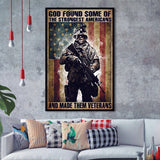 God Found Some Of The Strongest 2 Framed Framed Art Prints Wall Decor - Painting Prints, Veteran Gift