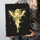 Gold Color Angel Wing Art Canvas Prints Wall Art Home Decor