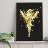 Gold Color Angel Wing Art Canvas Prints Wall Art Home Decor