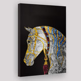 Golden Horse Crystal Abstract Artwork Canvas Prints Wall Art Home Decor
