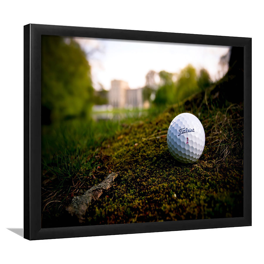 Golf Ball In Dirt Framed Art Prints Wall Art Decor - Painting Prints, Framed Picture
