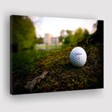 Golf Ball In Dirt Canvas Prints Wall Art - Painting Canvas, Art Prints, Wall Decor