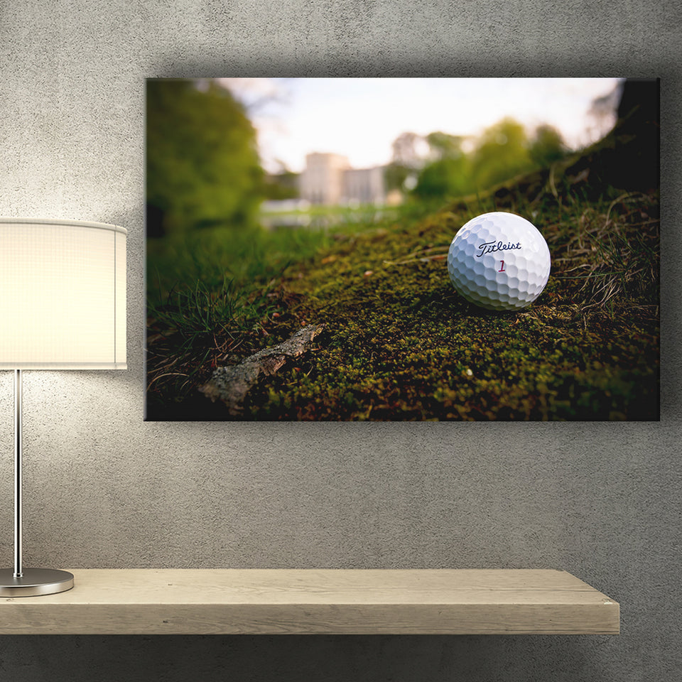 Golf Ball In Dirt Canvas Prints Wall Art - Painting Canvas, Art Prints, Wall Decor