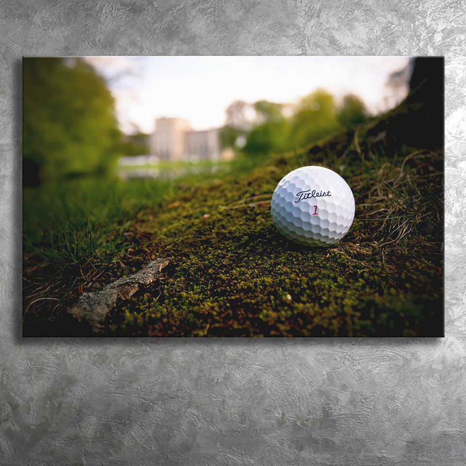 Golf Ball In Dirt Canvas Prints Wall Art - Painting Canvas, Art Prints, Wall Decor