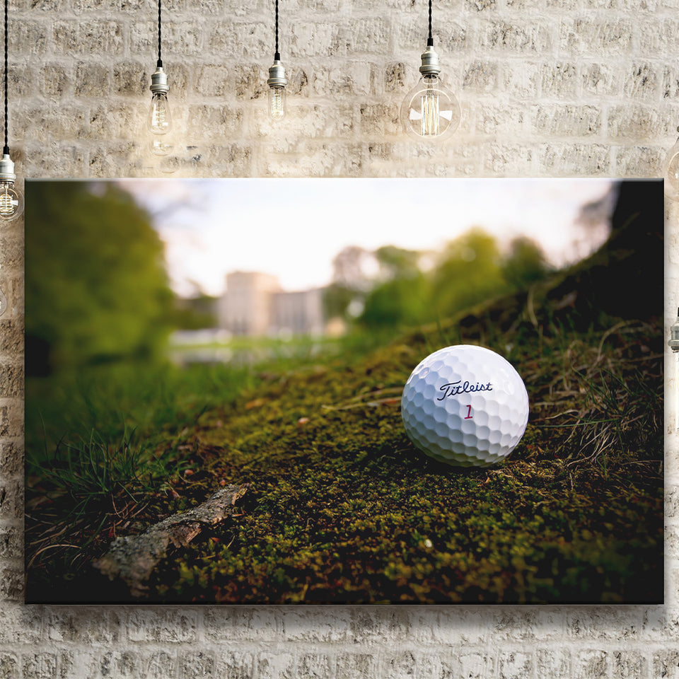 Golf Ball In Dirt Canvas Prints Wall Art - Painting Canvas, Art Prints, Wall Decor
