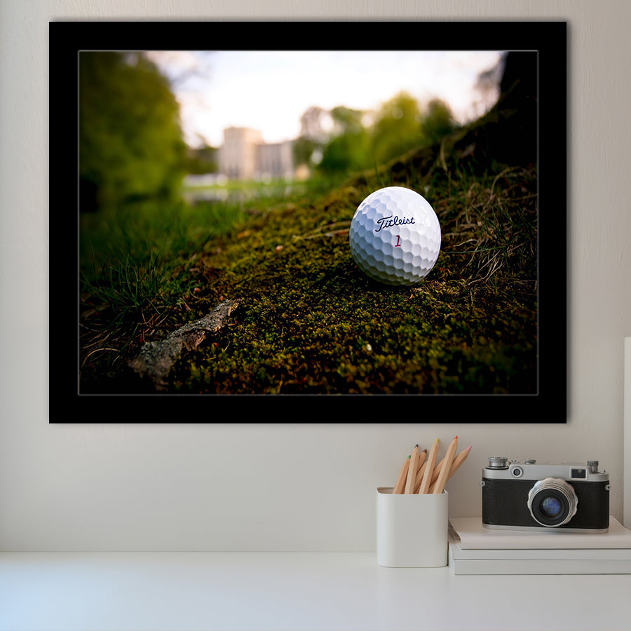 Golf Ball In Dirt Framed Art Prints Wall Art Decor - Painting Prints, Framed Picture