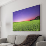 Golf Course Grass  Purple Sunset Canvas Prints Wall Art - Painting Canvas, Art Prints, Wall Decor