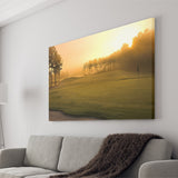 Golf Course In The Fog Canvas Prints Wall Art - Painting Canvas, Art Prints, Wall Decor