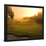 Golf Course In The Fog Framed Art Prints Wall Art Decor - Painting Prints, Framed Picture