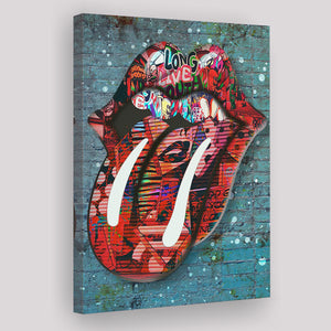 Graffiti Kiss Canvas Prints Wall Art - Painting Canvas, Home Wall Decor, Prints for Sale, Painting Art