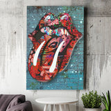 Graffiti Kiss Canvas Prints Wall Art - Painting Canvas, Home Wall Decor, Prints for Sale, Painting Art