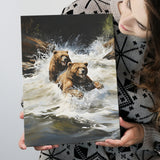 Happiness Coulple Bear Canvas Prints Wall Art Home Decor, Painting Canvas, Living Room Wall Decor