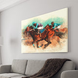 Horse-Race-Riding-Sport-Jockeys-Competition Canvas Prints Wall Art Home Decor