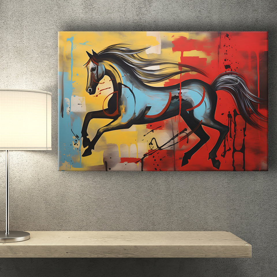 Horse Luxury Art Mixed Color Painting Canvas Prints Wall Art Home Decor, Painting Canvas, Living Room Wall Decor